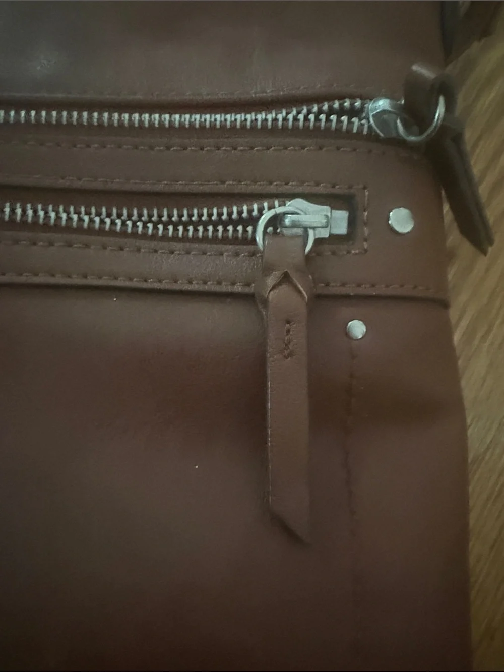 INC International Concepts Brown Leather Crossbody